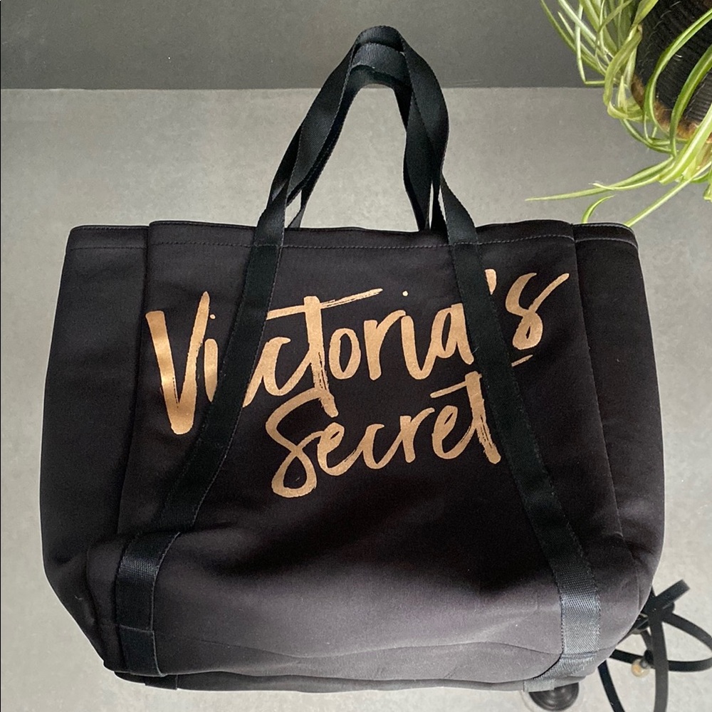 VICTORIA'S SECRET COOLER INSULATED TOTE Black And Gold